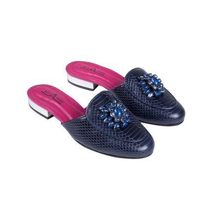 Slip On Croco Marinho