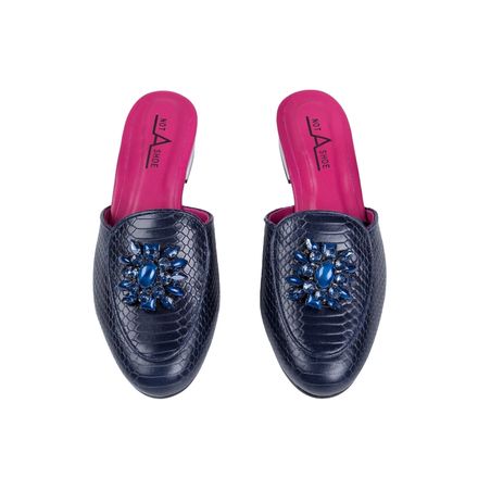 Slip On Croco Marinho