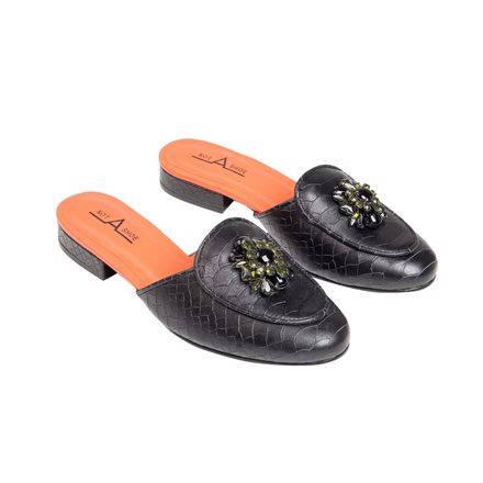 Slip On Croco Preto